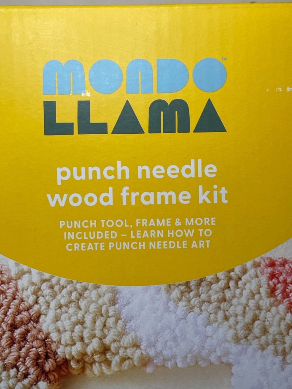Mondo Llama Punch Needle Wood Frame Kit - NIB - Picture 6 of 9